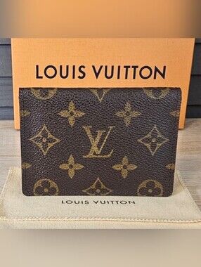 Authentic LOUIS VUITTON Monogram I.D. Cartes Case Card Holder